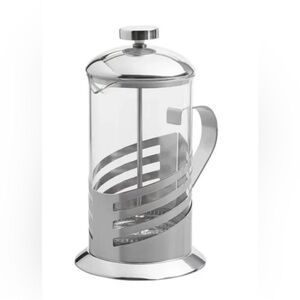 BRANDANI Glass & Stainless Steel French Press Coffee Maker for Coffee Bar